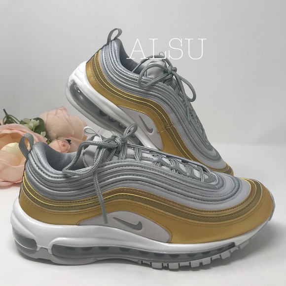 nike 97 silver gold